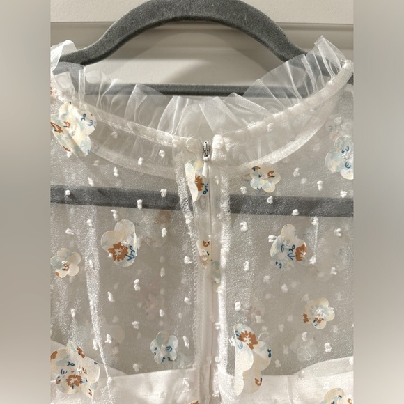 SHEIN Unity Frill Neck Organza Overlay Dress - Picture 10 of 13